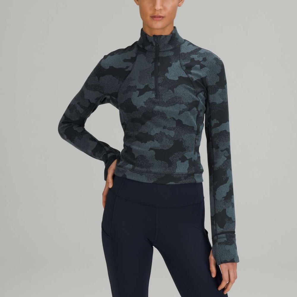 Lululemon Its Rulu Run Cropped Half-Zip - Size 8
